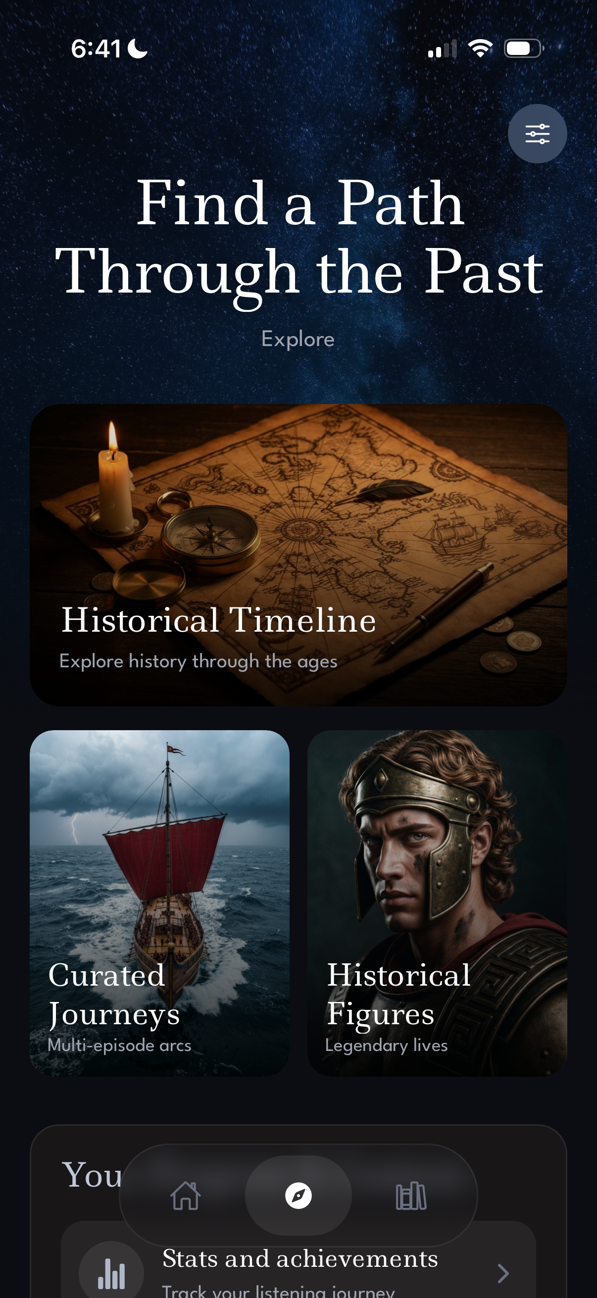 Sleep History explore screen on iPhone